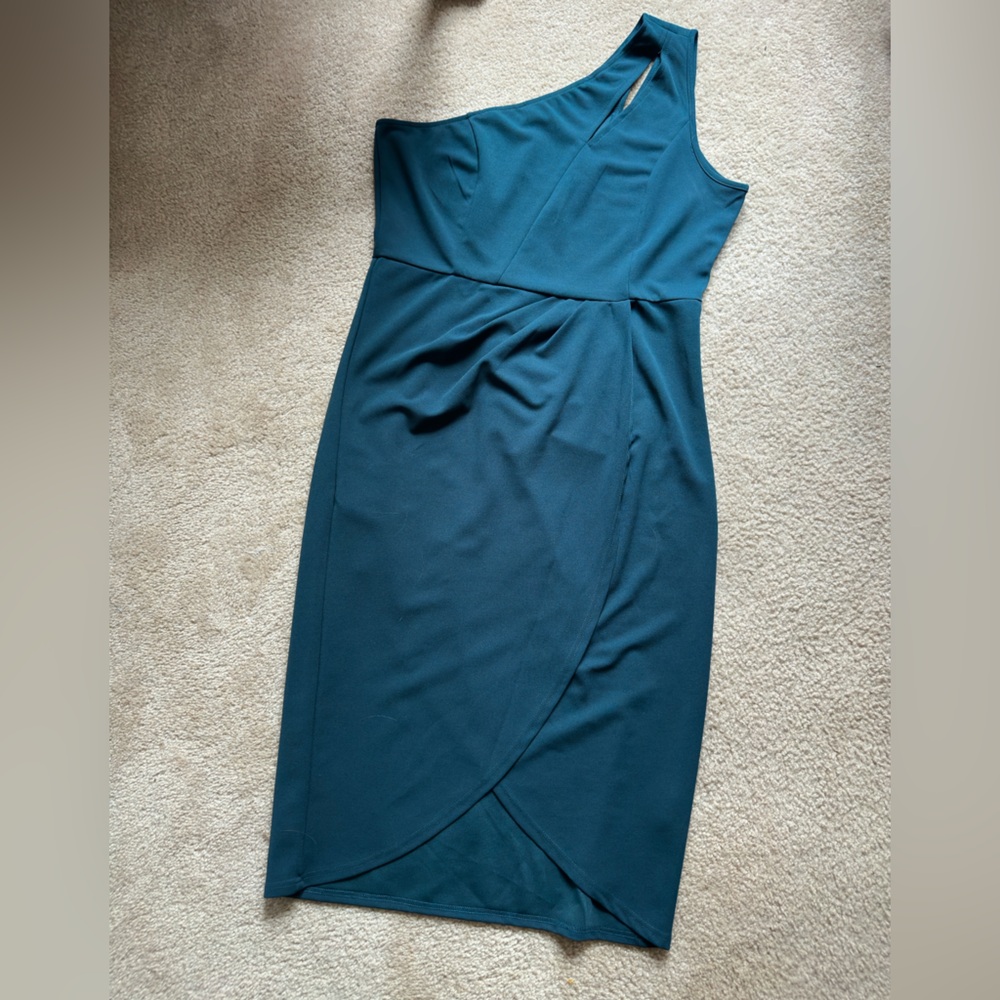 Blue Asymmetrical Sleeveless Sheath Dress for Cocktail